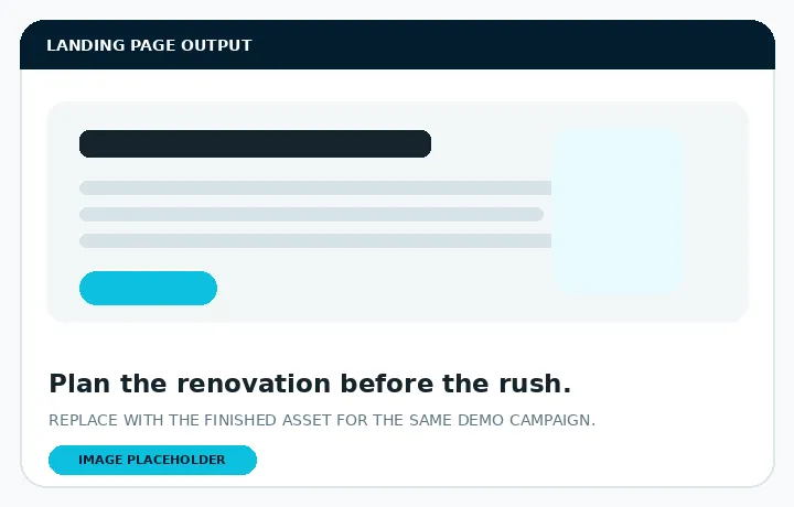 Placeholder for the campaign landing page.